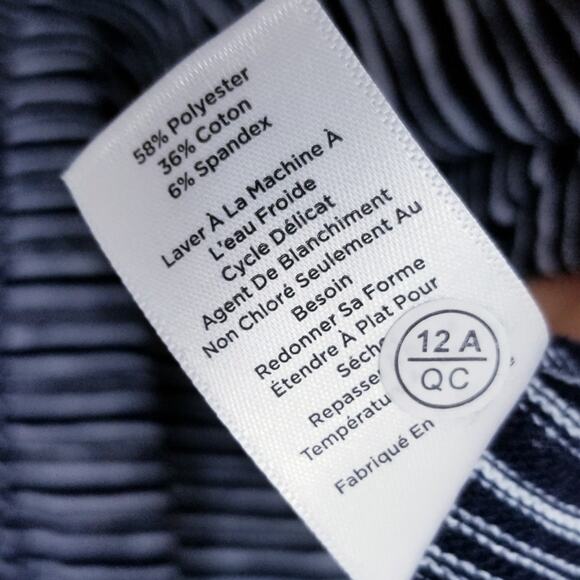 T by Talbots Striped Knit Dress Navy & White Sheath - Size Small - Picture 8 of 8